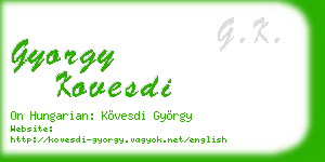 gyorgy kovesdi business card